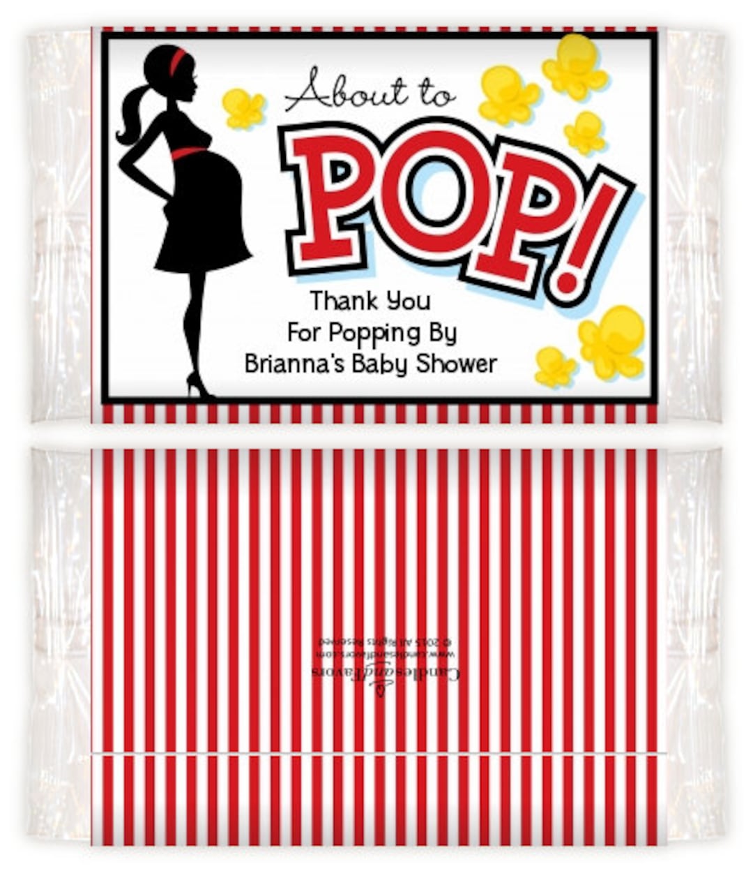Ready to Pop - Printable Popcorn Wrappers - Available in Four Colors! - Etsy