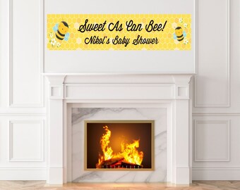 Mommy to Bee Baby Shower Printed Banner Indoor Outdoor Birthday Personalized Girl Boy Announcement Party Decor Sign Printed & Shipped