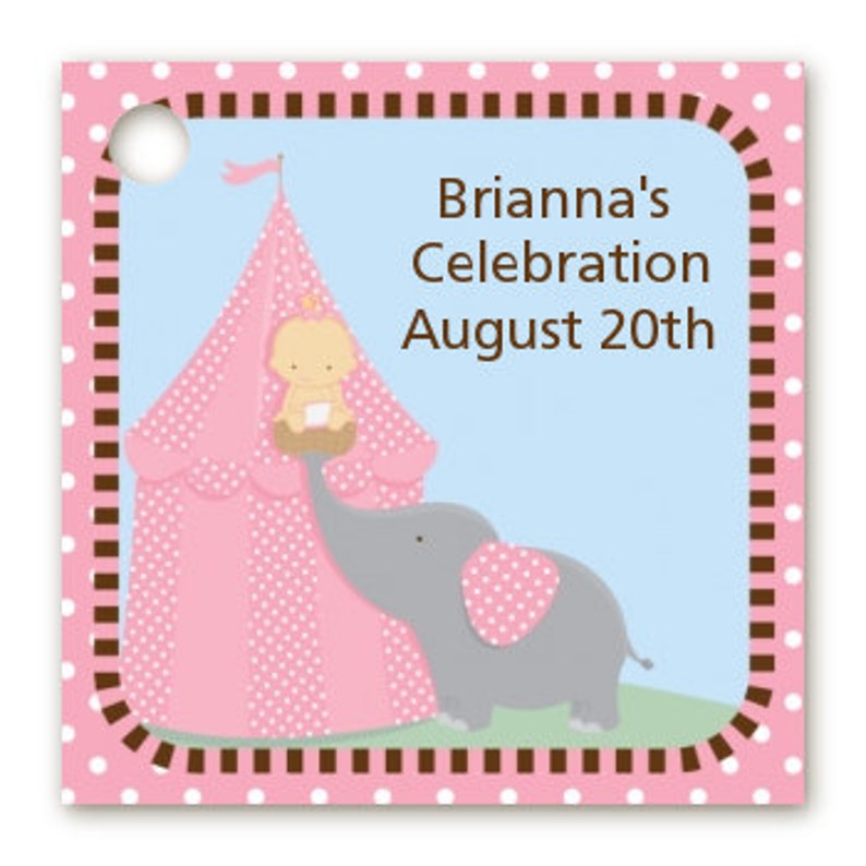 Our Little Peanut Baby Shower Custom Favor Tags Set of 20 Personalized Printed Party Favor Gift Tags image 3