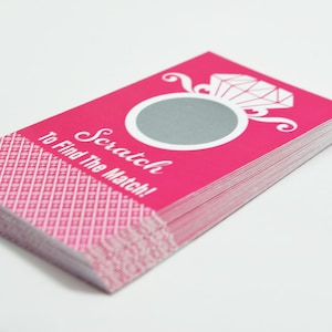 20 cartes roses à gratter - Jeu de douche nuptiale - Jeux EVJF