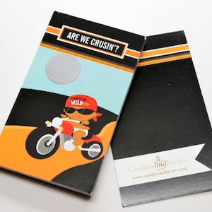 Moto bébé garçon hispanique - Jeu à gratter pour baby shower - Lot de 20 cartes