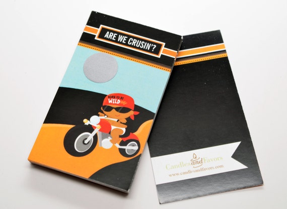 Motorcycle Baby Boy Hispanic - Baby Shower Scratch Off Game - Pack of 20 Cards Il_570xn