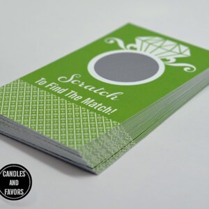 20 cartes à gratter sauge - Jeu de douche nuptiale - Jeux EVJF