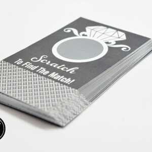 20 cartes à gratter gris foncé - Jeu de douche nuptiale - Jeux EVJF