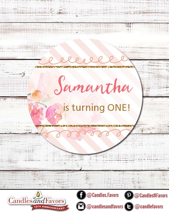 Birthday party sticker labels