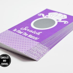 20 cartes à gratter orchidées - Jeu de douche nuptiale - Jeux EVJF