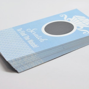 20 cartes à gratter bleu clair - Jeu de douche nuptiale - Jeux EVJF