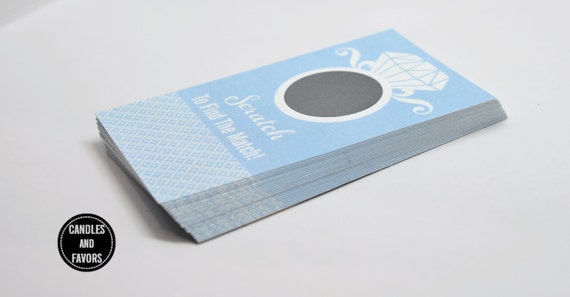 20 Stylish Light Blue Scratch Off Cards - Bridal Shower Game - Bachelorette Party Games Il_570xn