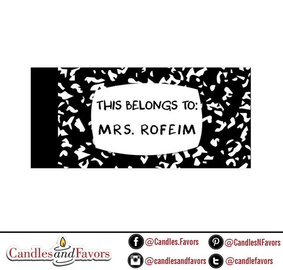 Teacher Book Labels Teacher Supplies Labels Teacher Sticker Gifts