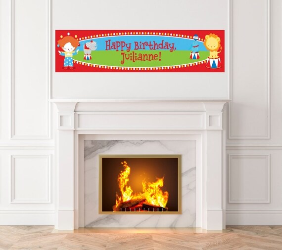 Circus- Birthday Party Banner - Indoor Outdoor Circus Banner Il_570xn