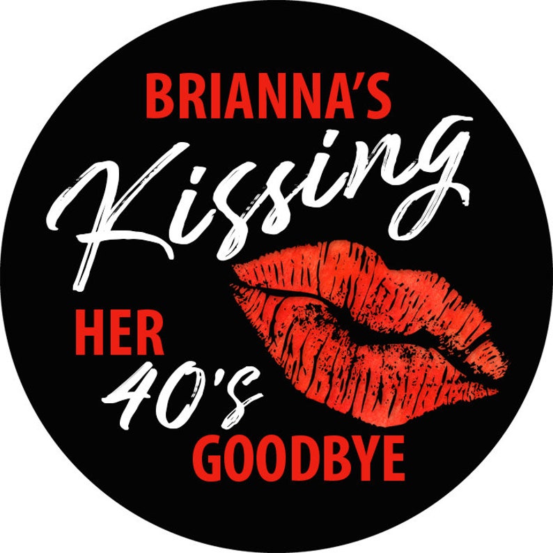 Kissing Her 20s 30s 40s Goodbye Stickers Lip Birthday - Etsy