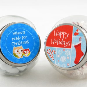 Christmas Stocking Personalized Round Christmas Sticker Labels image 3