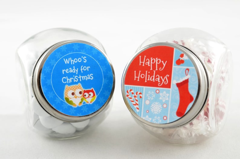 Winter Wonderland Personalized Round Christmas Sticker Labels image 3