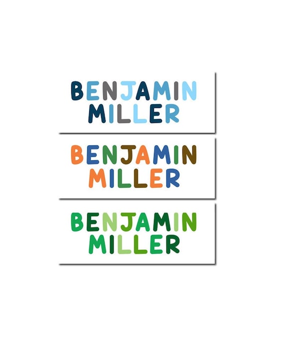 Boy Name Labels, Kid Name Labels, Name Tag Stickers, Waterproof Labels for Kids Daycare, Vinyl Name Stickers for Kids School Labels