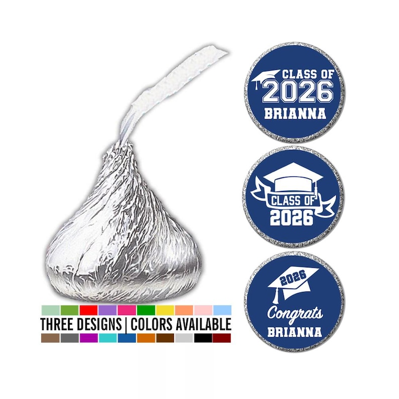 Class of 2026 Graduation Stickers for Chocolate Candy, Personalized Graduation Party Favors, Graduate Envelope Seals bild 1