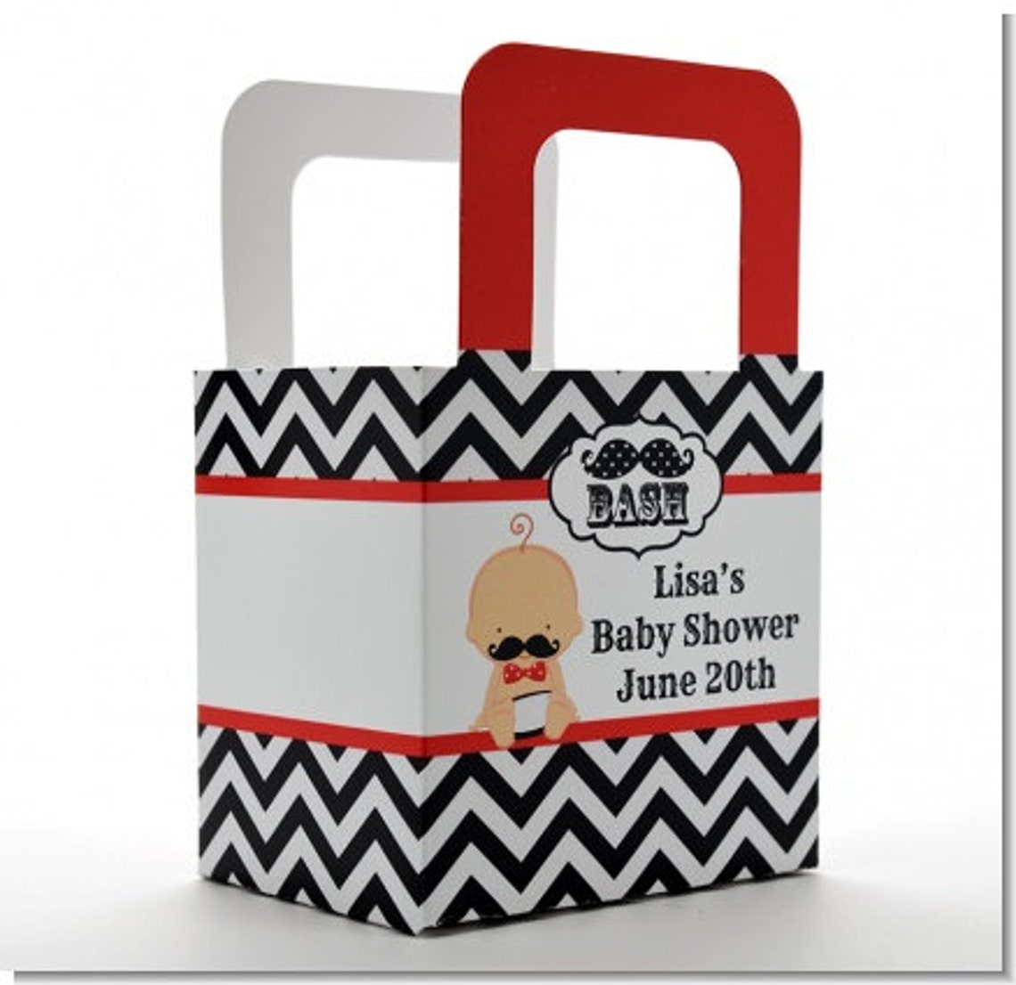 Baby Shower Favor Boxes Little Man Mustache Black/grey Etsy