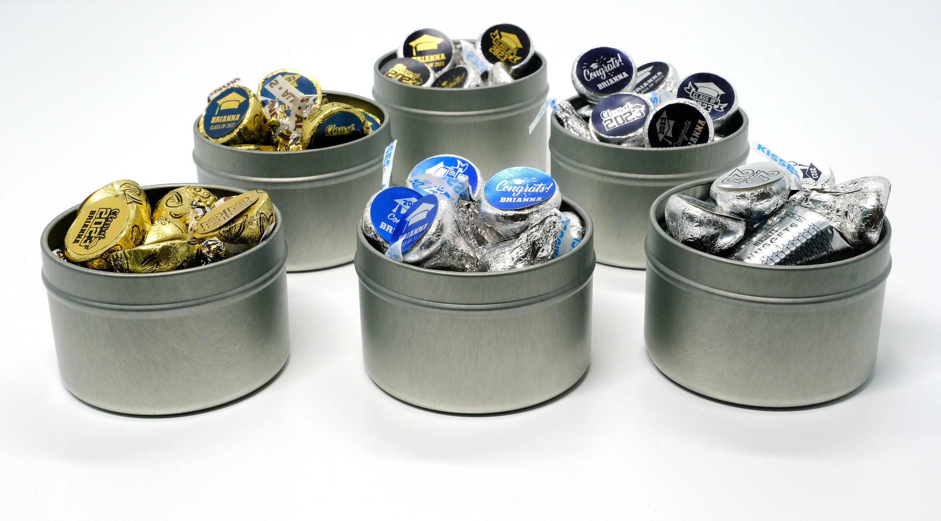 252 PCS Personalized Graduation Candy Stickers - Custom Name & Year Labels For Hershey's Kisses, Grad Party Favors - View #2