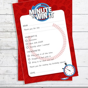 Minute To Win It Birthday Party Invitation DIY printable PDF image 2
