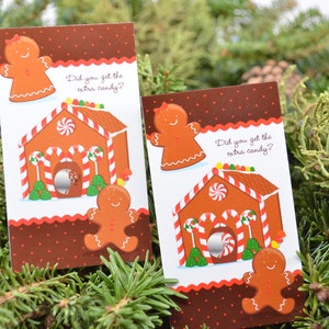 Maison en pain d'épice - lot de jeux à gratter Noël - fêtes/fête de Noël cartes de jeu à gratter - fêtes d'entreprise - 15 cartes à gratter
