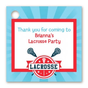 Lacrosse Birthday Party Personalized Hershey Kiss Stickers Party Chocolate Favor Labels 108 stickers per sheet image 4