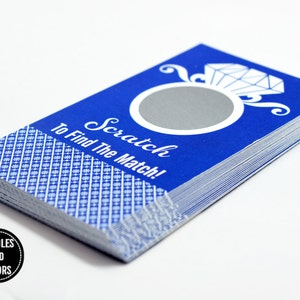 20 cartes à gratter bleues - Jeu de douche nuptiale - Jeux EVJF