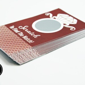 20 cartes à gratter rouge brûlé - Jeu de douche nuptiale - Jeux EVJF