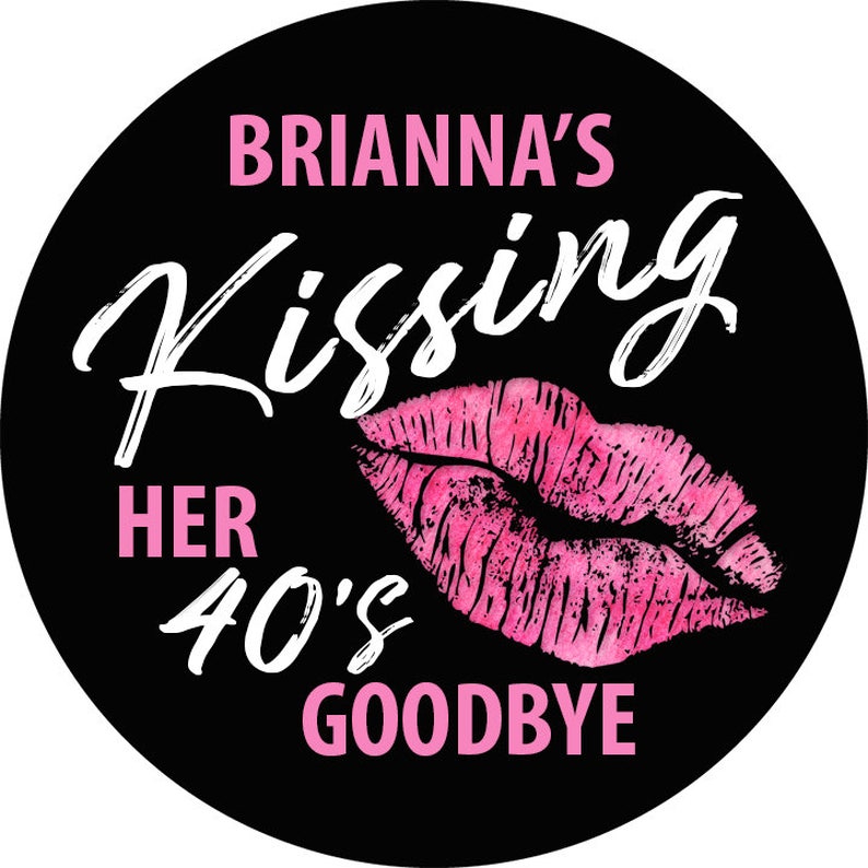 Kissing Her 20s 30s 40s Goodbye Stickers Lip Birthday - Etsy