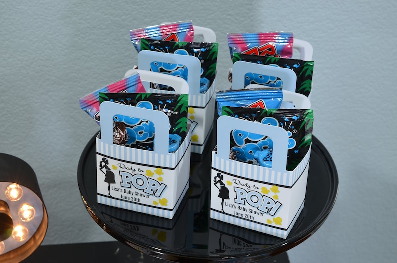 Baby Shower Favor Boxes Penguin Personalized Custom Party Treat Container Gift Bags Set Of 10 image 6