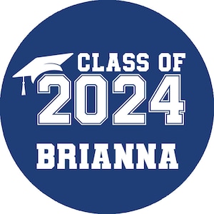 Class of 2026 Graduation Stickers for Chocolate Candy, Personalized Graduation Party Favors, Graduate Envelope Seals Option 1