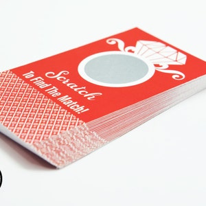 20 cartes à gratter rouges - Jeu de douche nuptiale - Jeux EVJF
