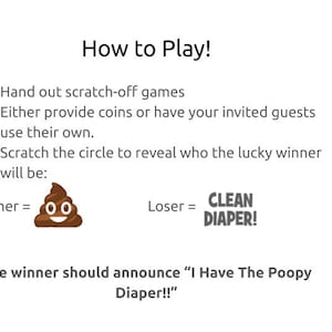 What's In My Diaper® Baby Shower Scratch Off Game 24 Baby Shower Scratch Off Tickets Diaper Baby Shower Scratcher Baby Shower Game Idea image 5