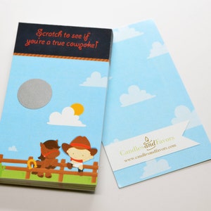 Little Cowboy - Pack de jeux à gratter Baby Shower - Lot de 20 cartes