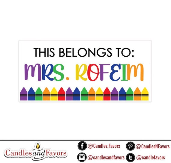 Teacher Book Labels Teacher Supplies Labels Teacher Sticker Gifts