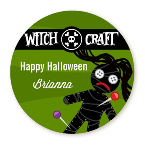 Witch Craft - Personalized Round Halloween Sticker Labels - Available in 7 Round Sizes - Halloween Stickers for Treat Bags Il_570xn
