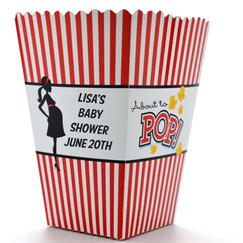 Ready to Pop® Personalized Custom Baby Shower Popcorn Boxes Etsy