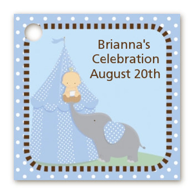 Our Little Peanut Baby Shower Custom Favor Tags Set of 20 Personalized Printed Party Favor Gift Tags image 2