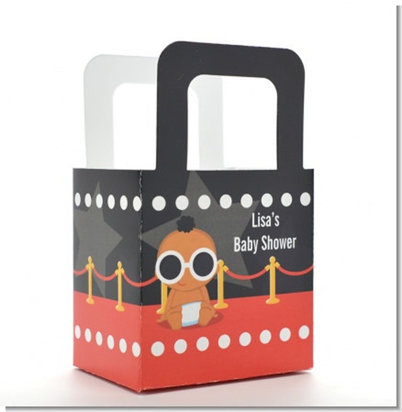 Baby Shower Favor Boxes A Star Is Born Hollywood Personalized Custom Party Treat Container Gift Bags Set Of 10 image 3