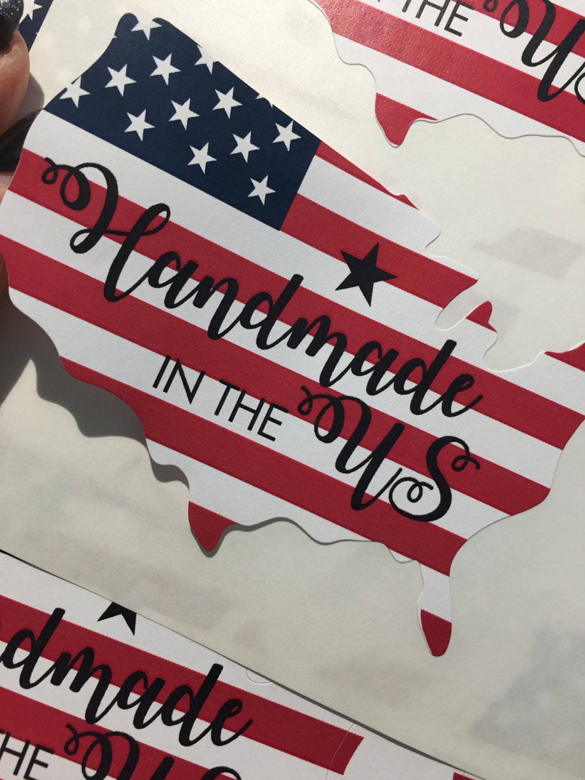Made in the USA Sticker USA Shaped Printed Stickers Small - Etsy