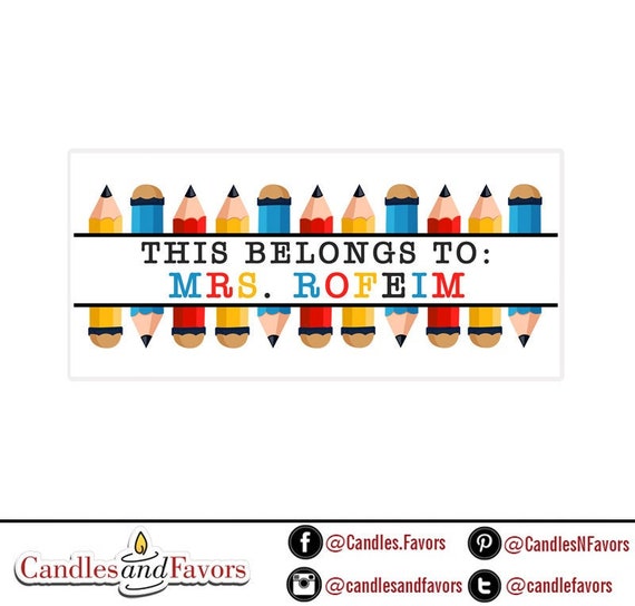 Teacher Book Labels Teacher Supplies Labels Teacher Sticker Gifts