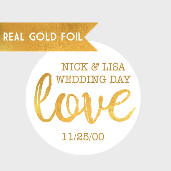 Love Bridal Shower Stickers - Custom Bridal Shower Stickers - Gold Bridal Shower Stickers - Gold Bridal Shower Labels - Bridal Shower Favor Il_570xn