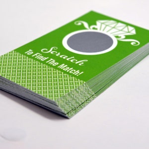 20 cartes à gratter vertes - Jeu de douche nuptiale - Jeux EVJF