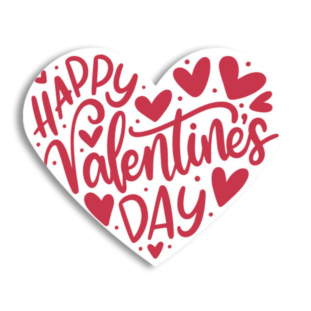 Happy Valentine s Day Stickers Personalized Heart Shape Valentine