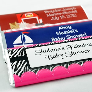 12 Cute As a Button Baby Shower Candy Bar Wrappers Personalized Custom Sweet Treat New Baby Party Favors image 3