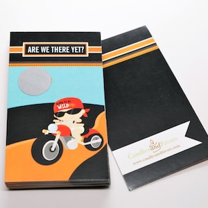 Moto bébé garçon - Jeu à gratter pour baby shower - Lot de 20 cartes