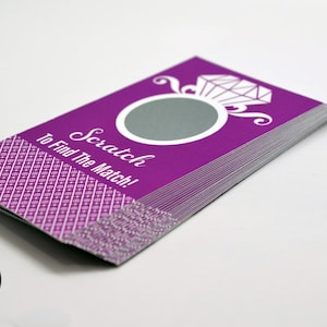 20 cartes à gratter violet foncé - Jeu de douche nuptiale - Jeux EVJF