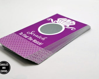 20 Dark Purple Scratch Off Cards - Bridal Shower Game - Bachelorette Party Games