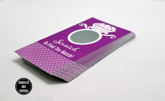 20 Stylish Dark Purple Scratch Off Cards - Bridal Shower Game - Bachelorette Party Games Il_570xn