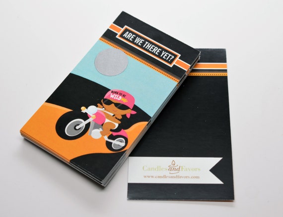 Motorcycle Baby Girl - Baby Shower Scratch Off Game - Pack of 20 Cards Il_570xn