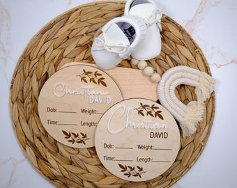 Birth Announcement Sign for hospital, Baby Name Sign for Hospital, Birth Stats Baby Announcement, Newborn Name Wood Sign, Custom Name Plate