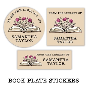 Teacher Labels, Personalized Bookplate Stickers, Personalized Name Labels, From the Library of Book Labels, This Book Belongs to Stickers